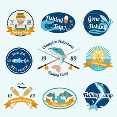 Fishing label set