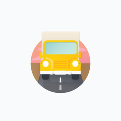Vector icon in flat style - delivery