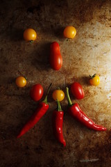 smiling face with beard made from vegetables