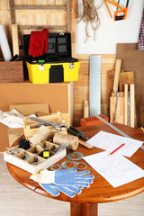 Working tools in workshop