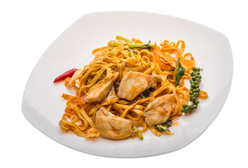 Fried noodles with pork