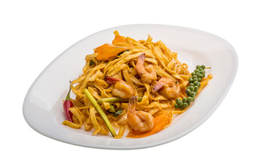 Fried noodles with shrimps
