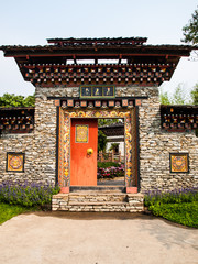Bhutan traditional entrance gate
