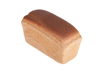 black bread isolated on a white background