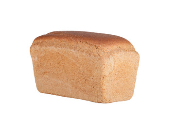 black bread isolated on a white background