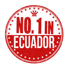 Number one in Ecuador stamp