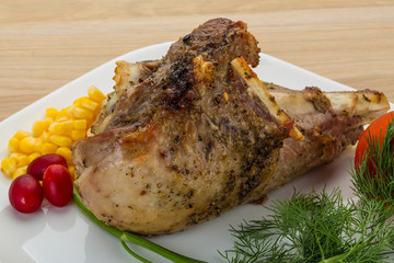 Roasted turkey leg