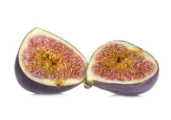 Fresh figs isolated on white background