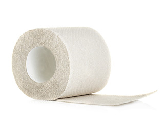 toilet paper isolated on white background