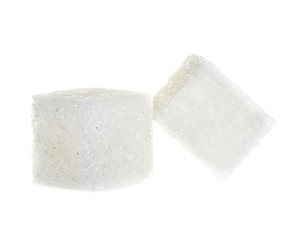 Cubes of sugar isolated on white background