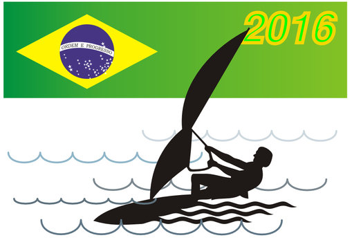 Sportfest 2016 in Rio de Janeiro - Brasilien - Windsurfen