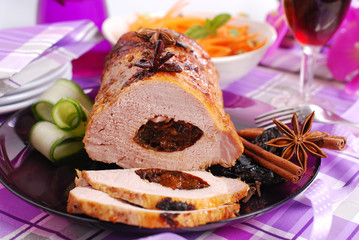 roasted pork loin stuffed with prune