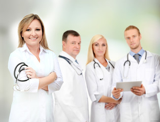 Fototapeta premium Medical workers in hospital