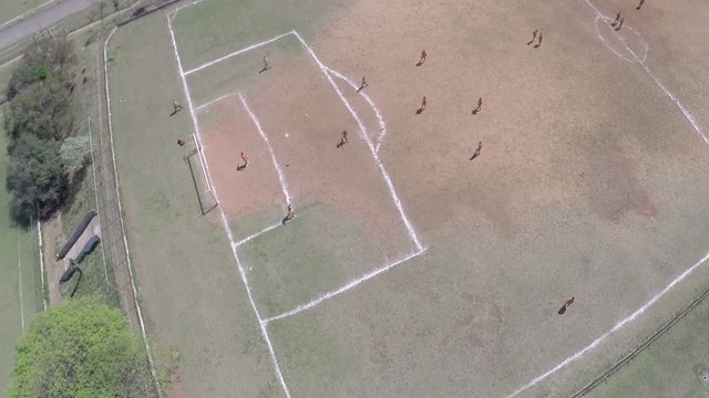 Aerial view from a Soccer Field in Brazil