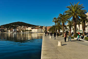 Fototapeta na wymiar Split Riva Promenade