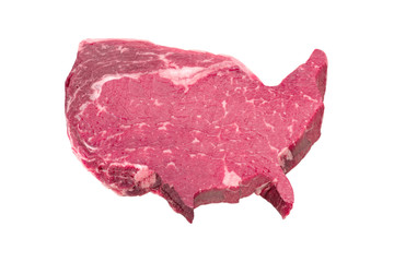 Meat in the shape of U.S.A