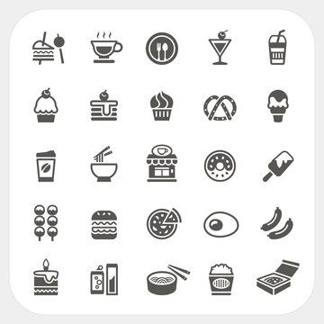 Food and Beverage icons set