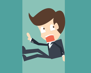 Concept businessman under pressure