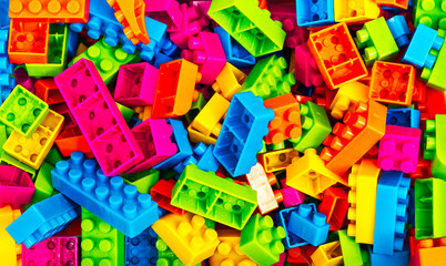 Plastic toy blocks