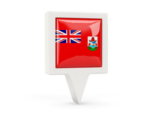 Square flag icon of bermuda
