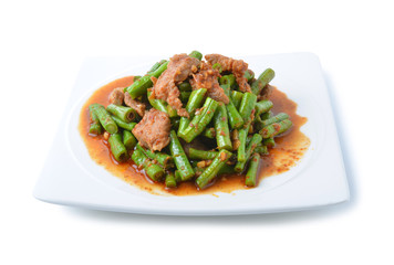 Stir-fries long bean