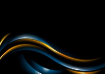 Abstract shiny waves vector background