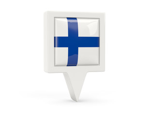 Square flag icon of finland