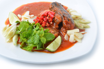 canned fish mix, Yum thai food style