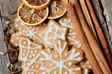 Decorated Christmas cookies