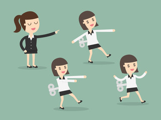 Mechanical businessman