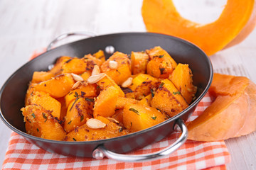 fried pumpkin cubes