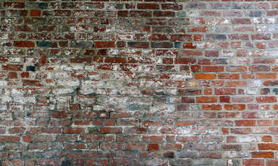 Hintergrund Textur, alte Mauer aus Backstein oder Ziegel