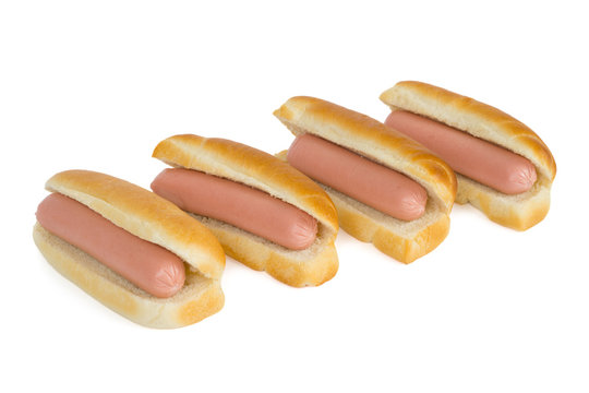 Four hotdogs