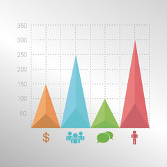 colorful infographic diagram elements with triangle