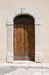 Wooden door. San Severo. Puglia. Italy.