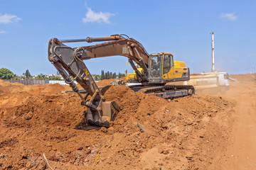 Laying of new high-speed roads in Israel.