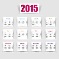 Simple 2015 Calendar