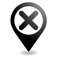 Obraz premium annulation sur symbole localisation noir