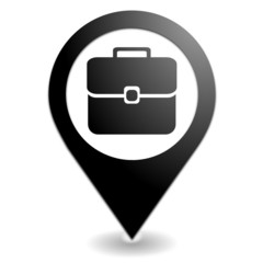 malette sur symbole localisation noir