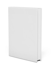 Isolated white blank book