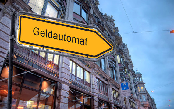 Strassenschild 23 - Geldautomat