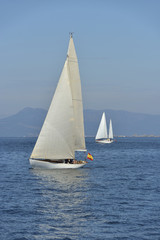 Obraz premium summer regatta of sailing boats