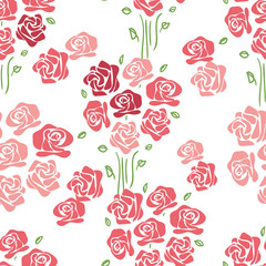 Fototapeta na wymiar seamless pattern with poppies