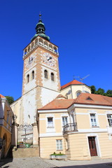 Die St. Wenzel-Kirche in Mikulov (Nikolsburg) in Tschechien