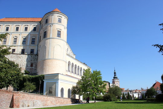 Das Schloss Nikolsburg (Mikulov) in S&uuml;dm&auml;hren (Tschechien)