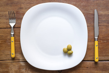 plate with olives