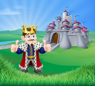Cartoon King and Castle