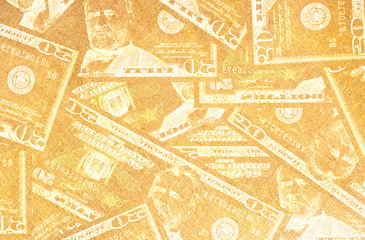 Close up of abstract US dollar