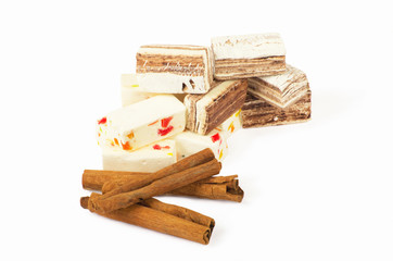 Closeup of sweets and cinnamon