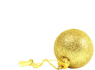golden dull christmas ball